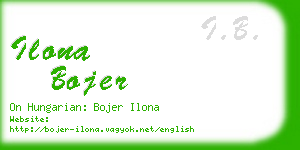 ilona bojer business card